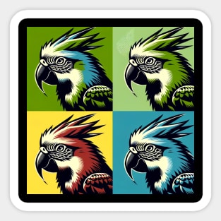 Pop Meyer's Parrot Art - Cool Birds Sticker